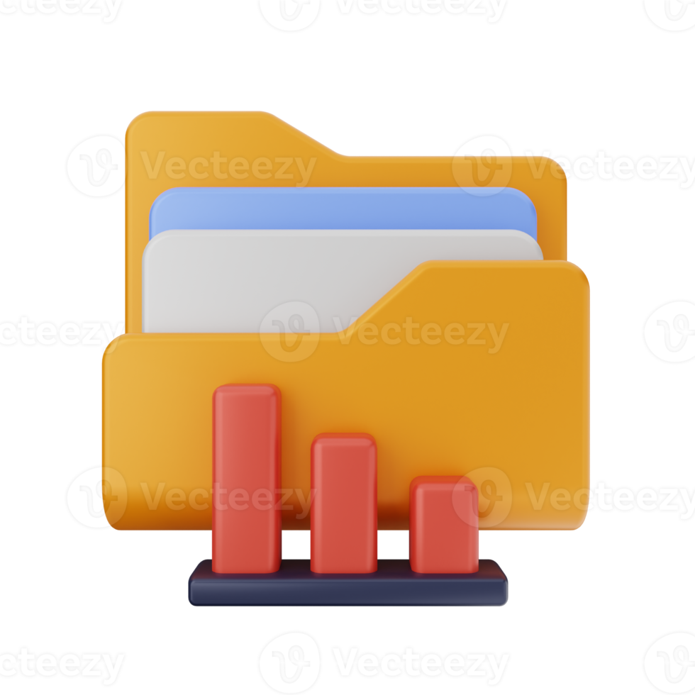 3d file folder icon illustration png