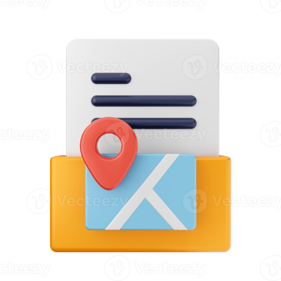 3d folder icon illustration render png