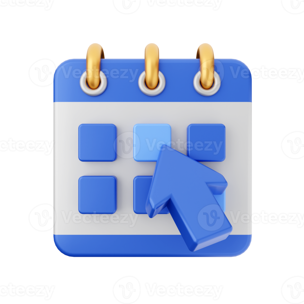 3d calendar icon illustration png