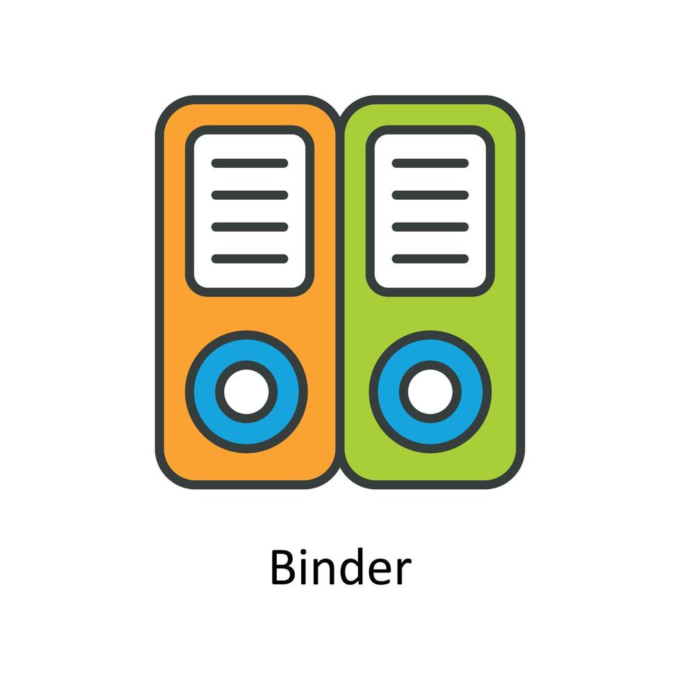 Binder Vector Fill outline Icons. Simple stock illustration stock