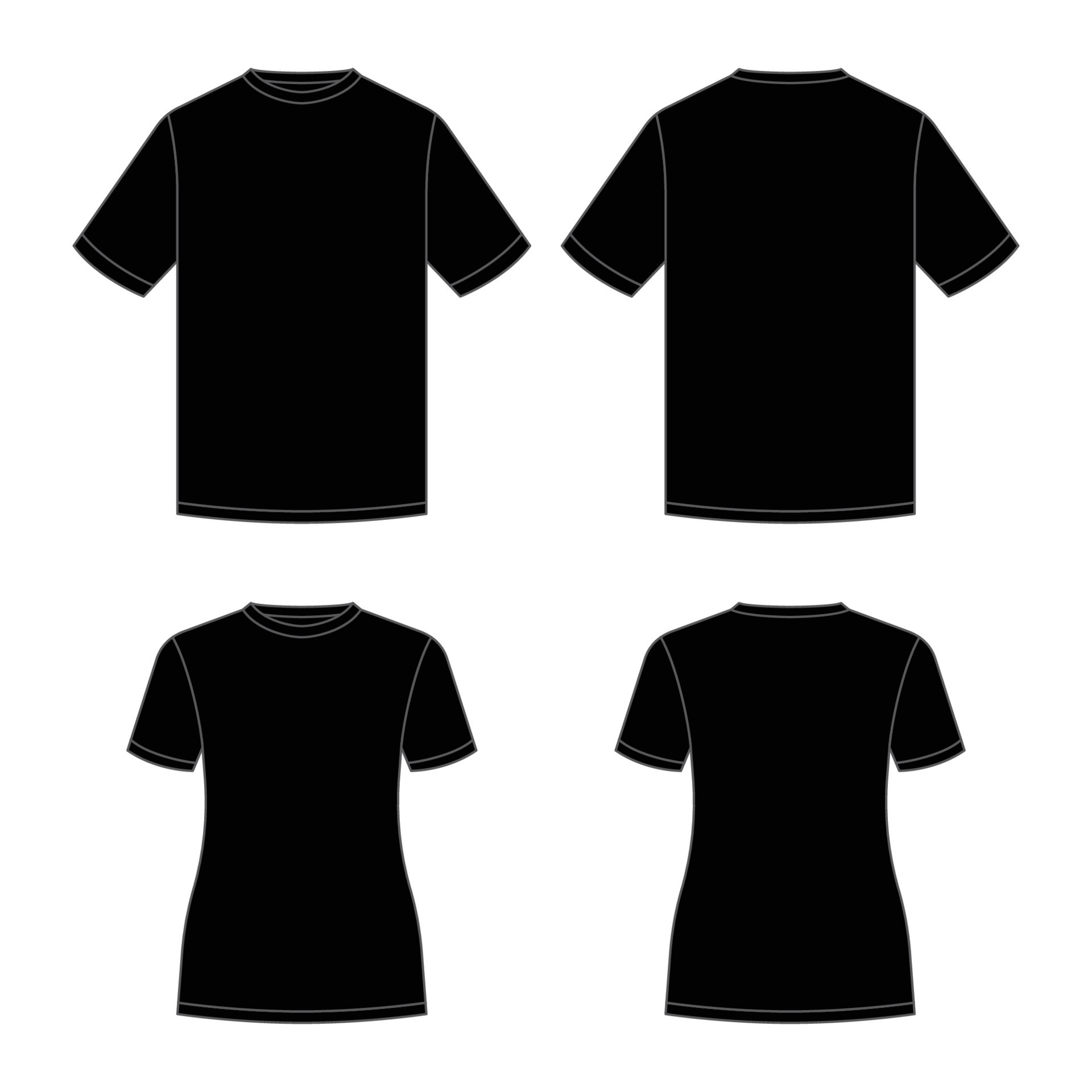 Outline Black T-Shirt 22352697 Vector Art at Vecteezy