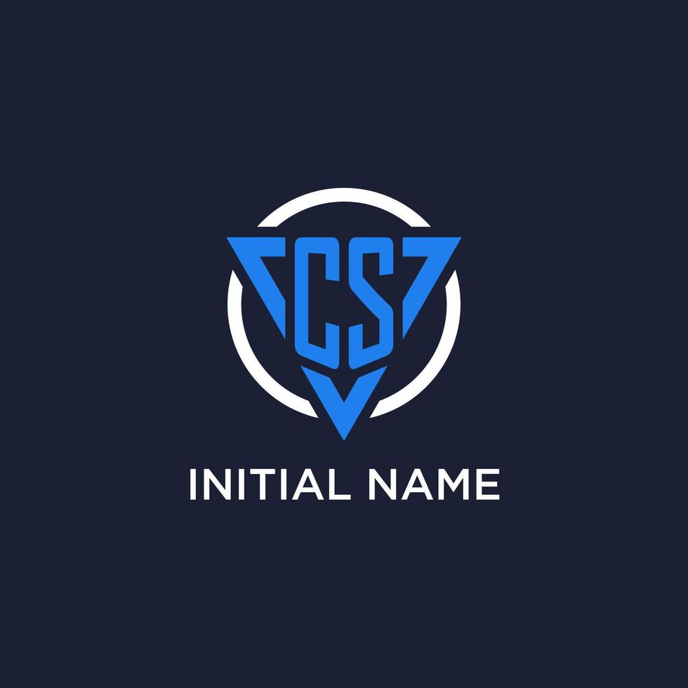cs monograma logo con triángulo forma y circulo diseño elementos vector