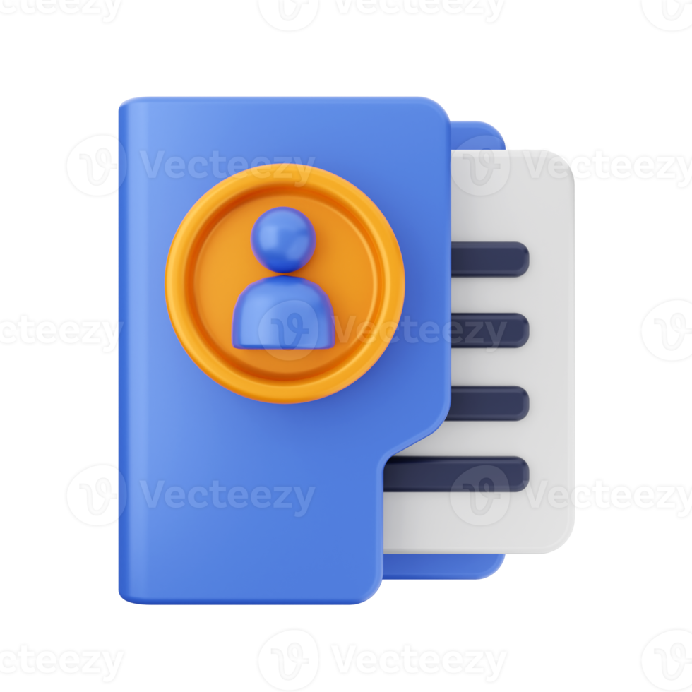 3d folder file icon illustration png