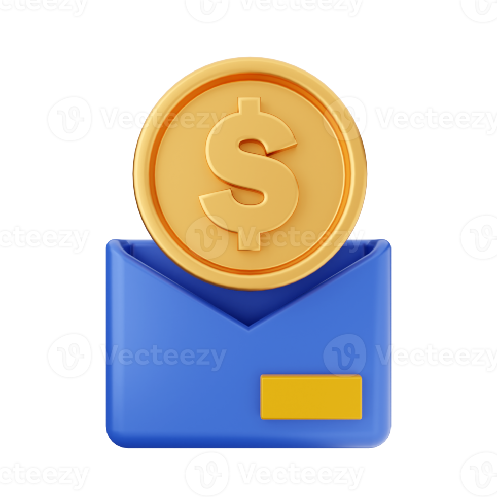 3d i soldi moneta dollaro icona illustrazione png