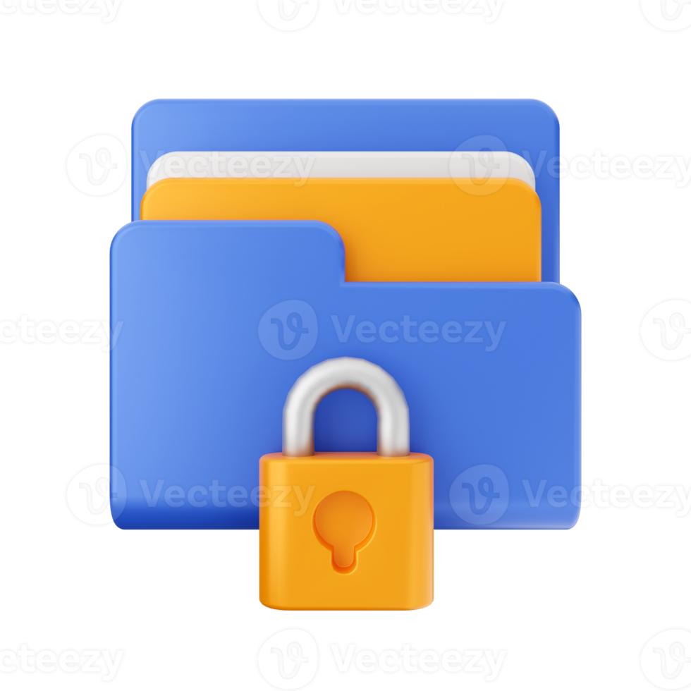 3d folder file icon illustration png