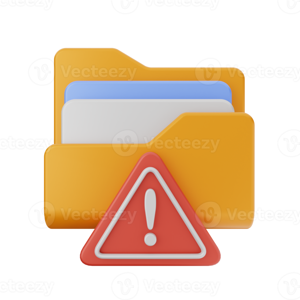 3d file folder icon illustration png