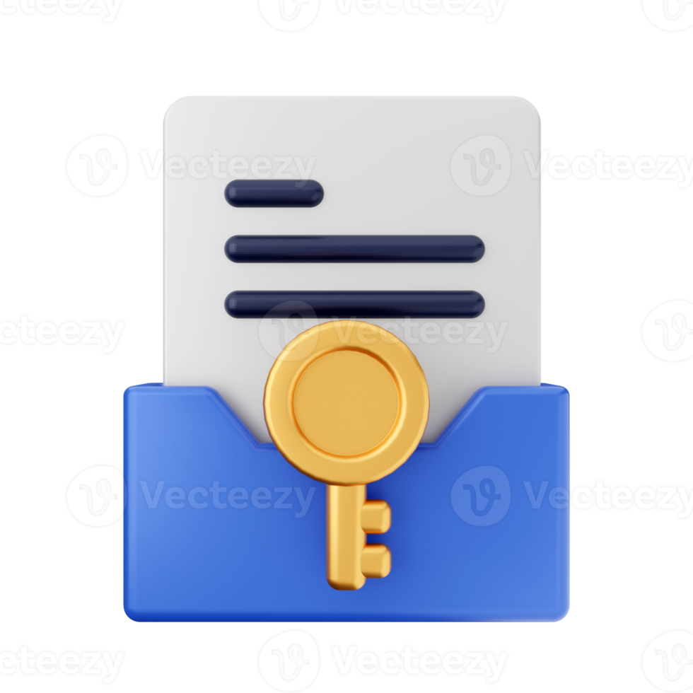 3d folder icon illustration render png