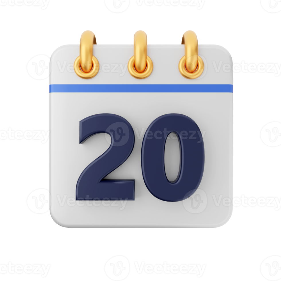 3d calendario icona illustrazione png