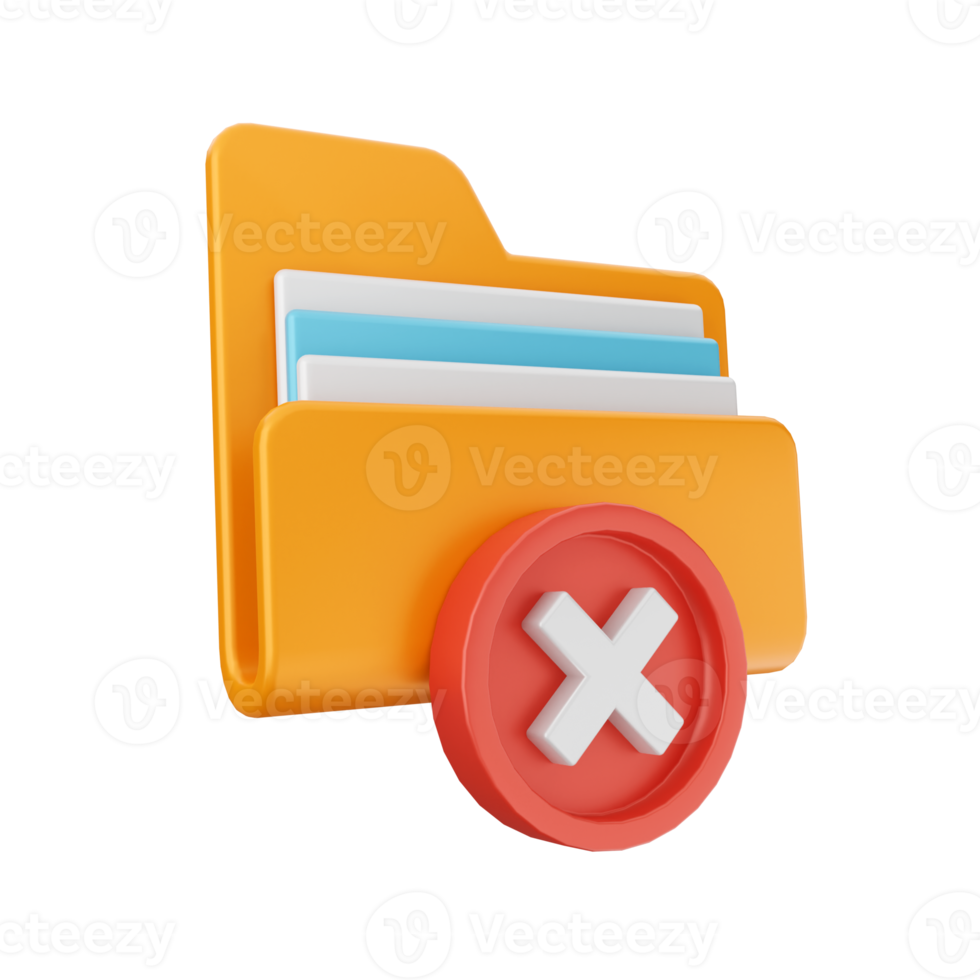 3d folder icon file illustration png