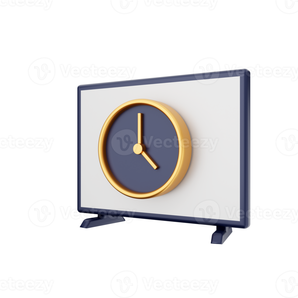 3d smart tv icon illustration png