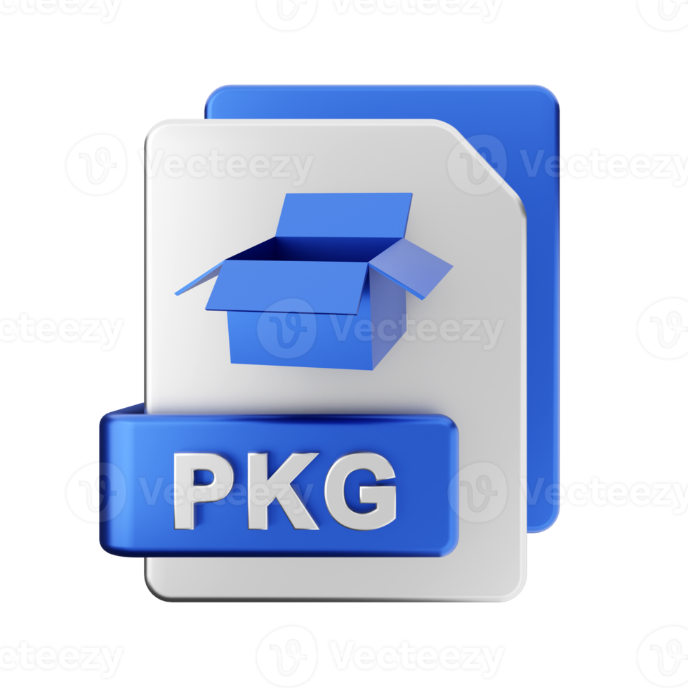 3d pkg file icon illustration png