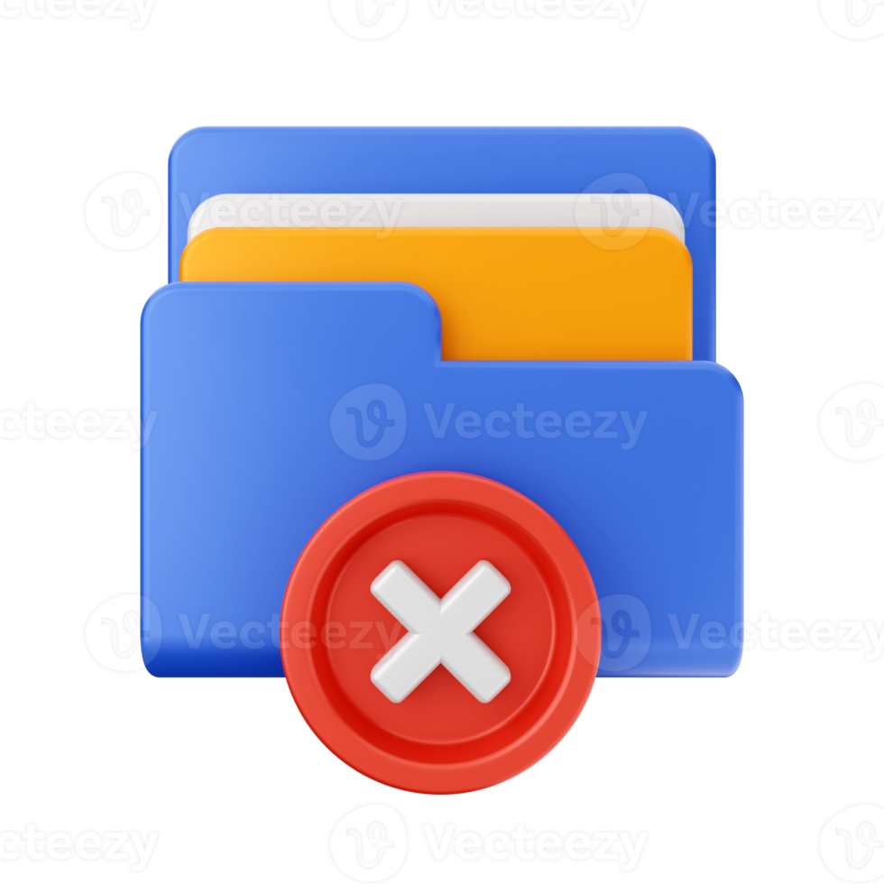 3d file folder icon illustration png