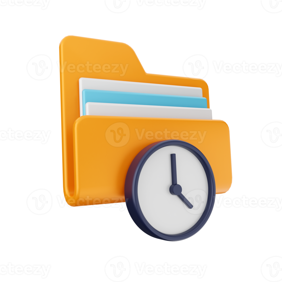 3d folder file icon illustration png