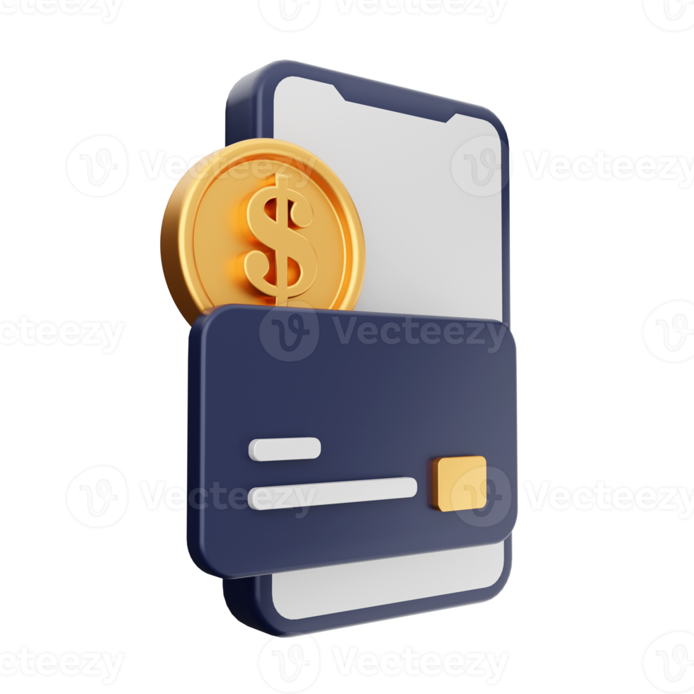 3d payment money dollar credit card png