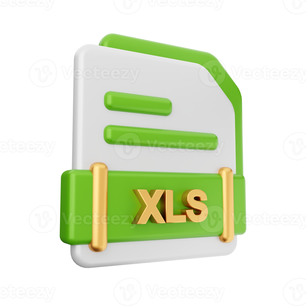 3d file xls format icon illustration png