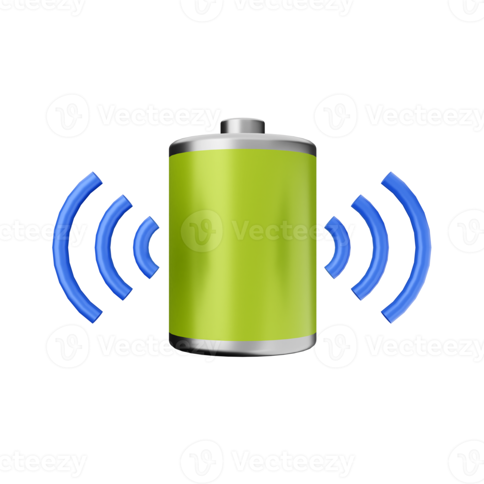 3d battery charge energy icon illustration png