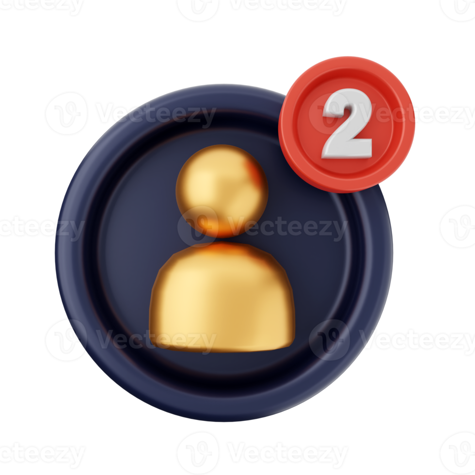 3d notification icon illustration png