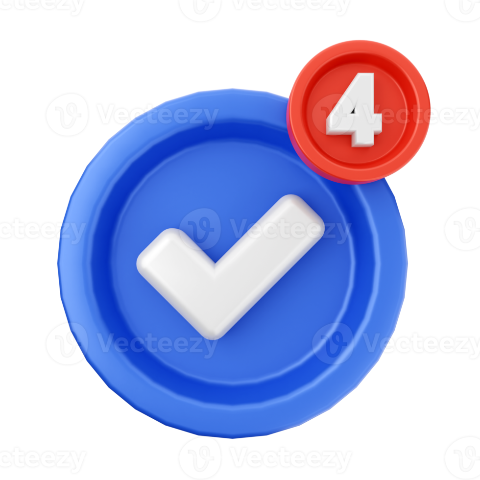 3d notification icon illustration png