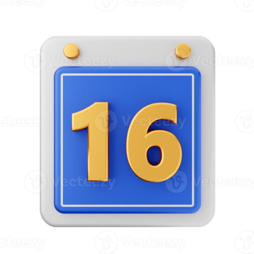 3d calendar icon illustration render png