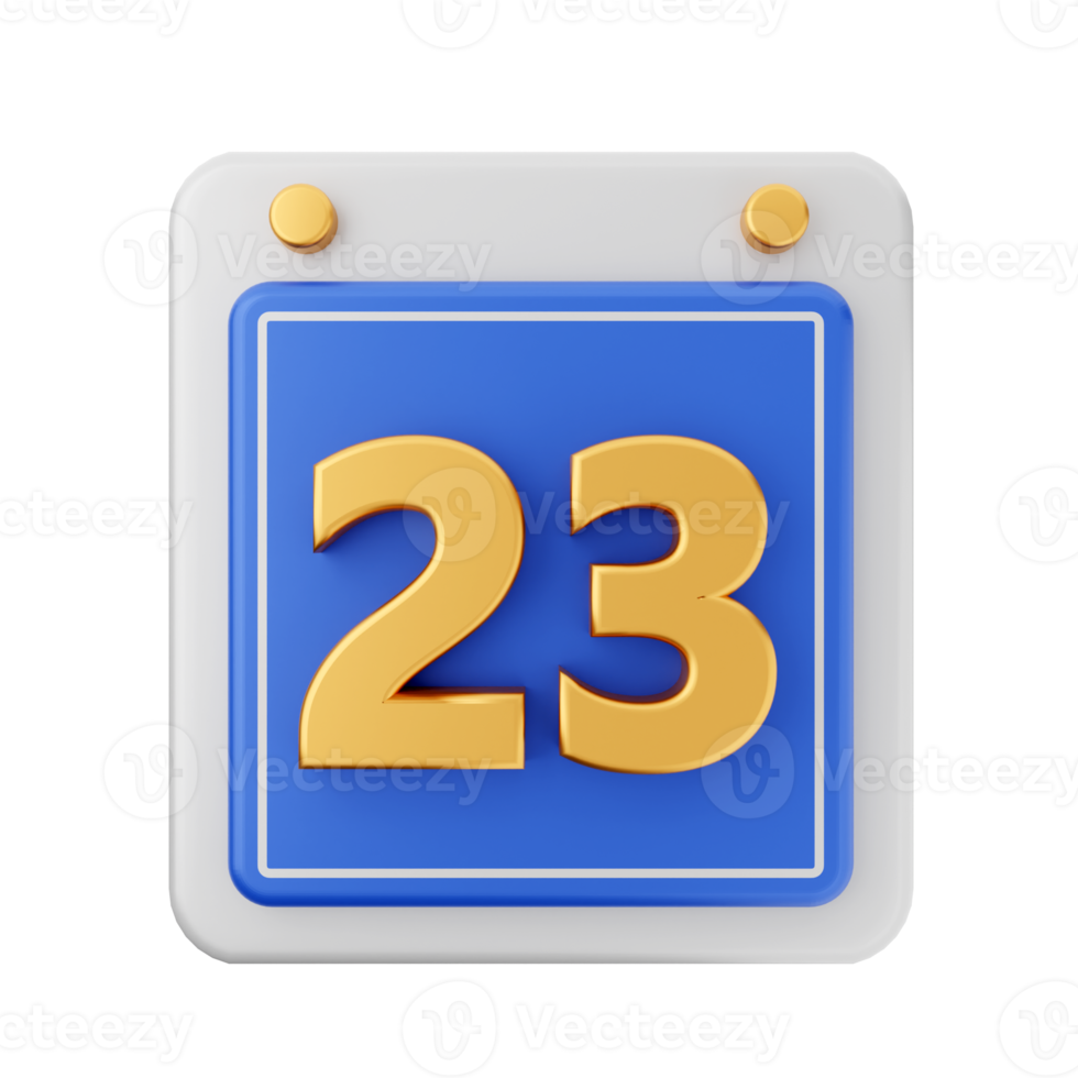 3d calendar icon illustration render png