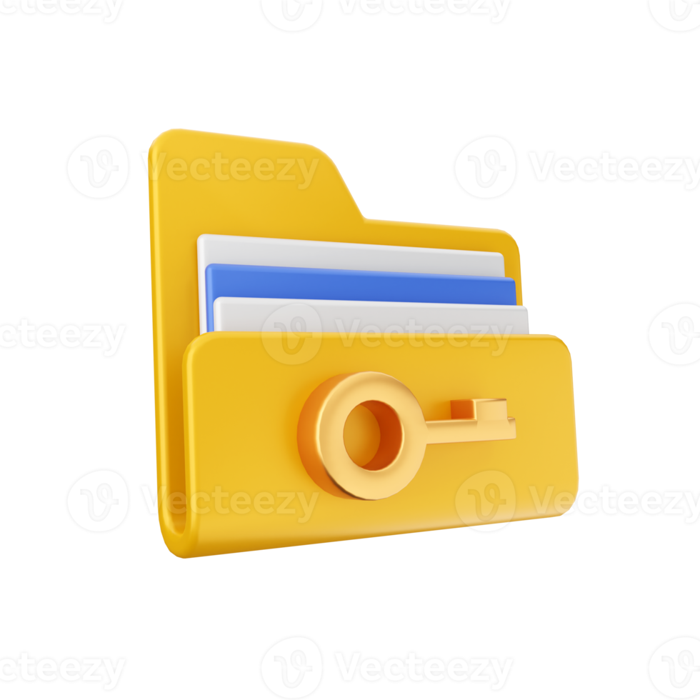 3d folder file icon illustration png