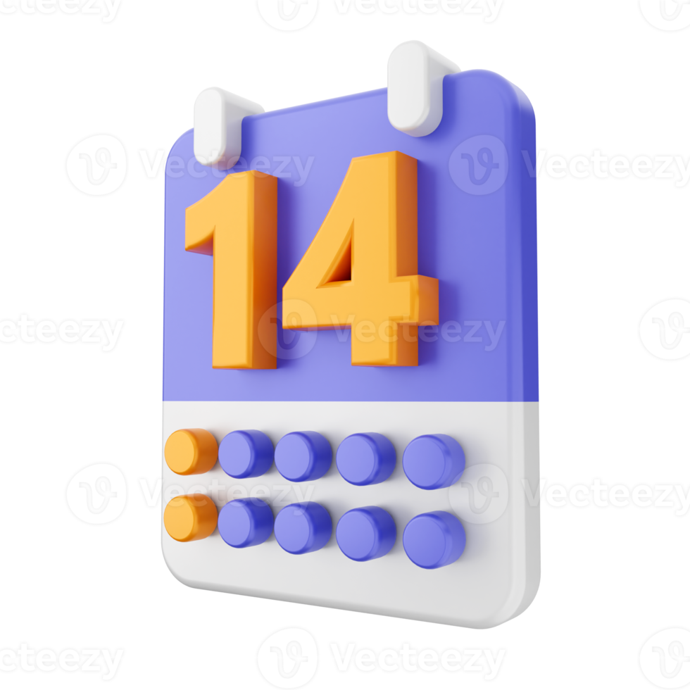 3d calendar icon illustration png