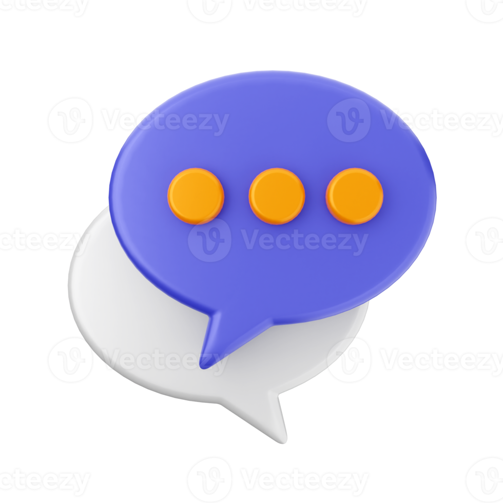 3d chat chatting icon png