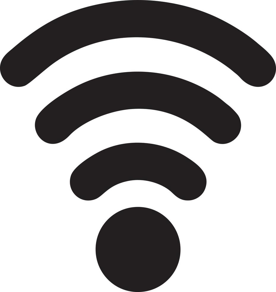 Signal communication information connection wireless icon symbol vector image, illustration of the network wifi in black image. EPS 10
