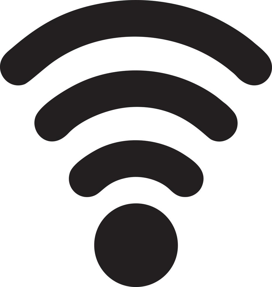 Signal communication information connection wireless icon symbol vector image, illustration of the network wifi in black image. EPS 10