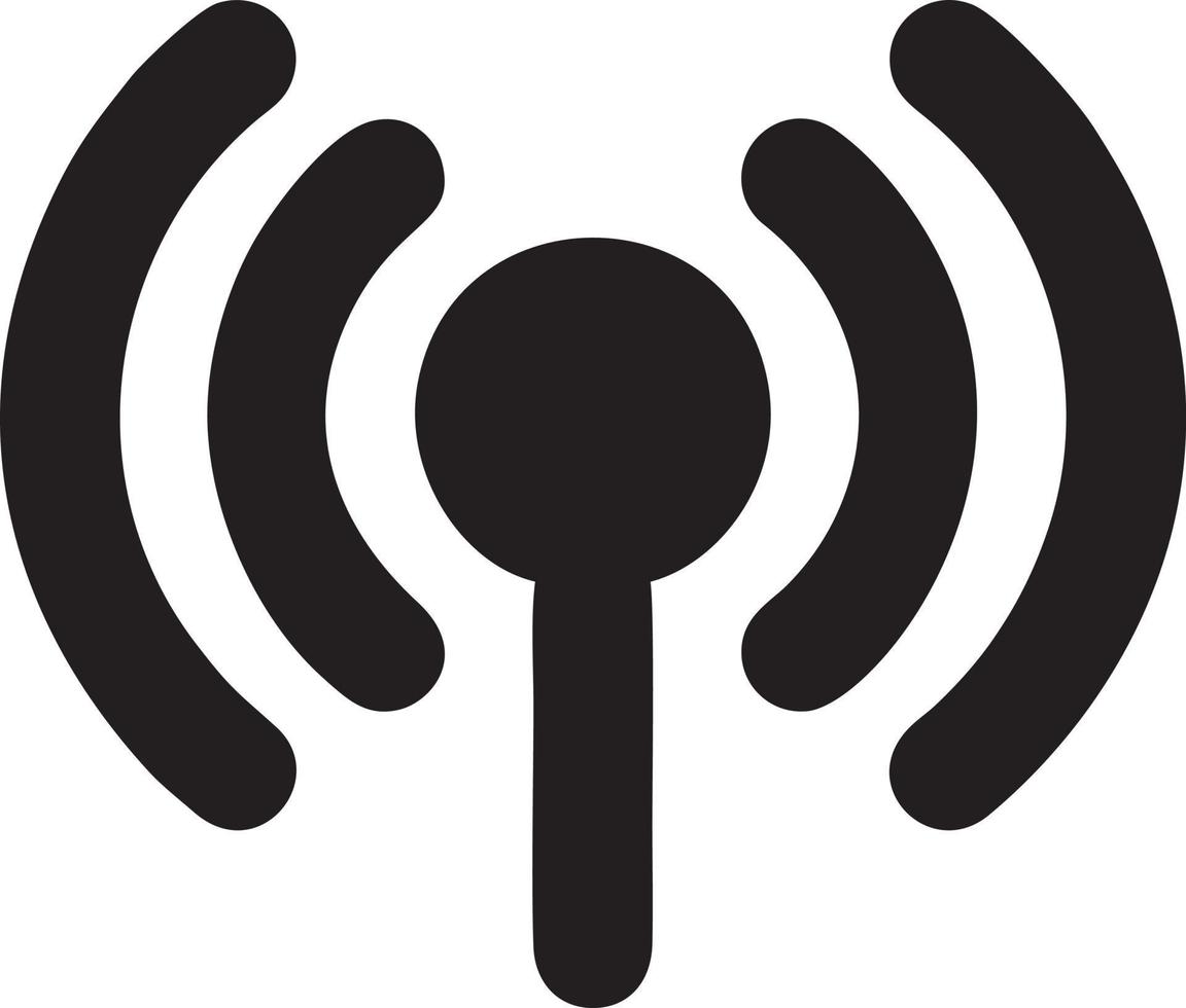 Signal communication information connection wireless icon symbol vector image, illustration of the network wifi in black image. EPS 10