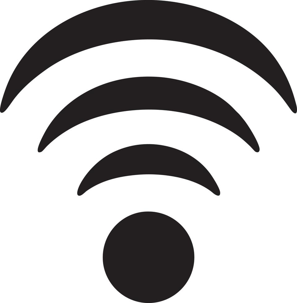 Signal communication information connection wireless icon symbol vector image, illustration of the network wifi in black image. EPS 10