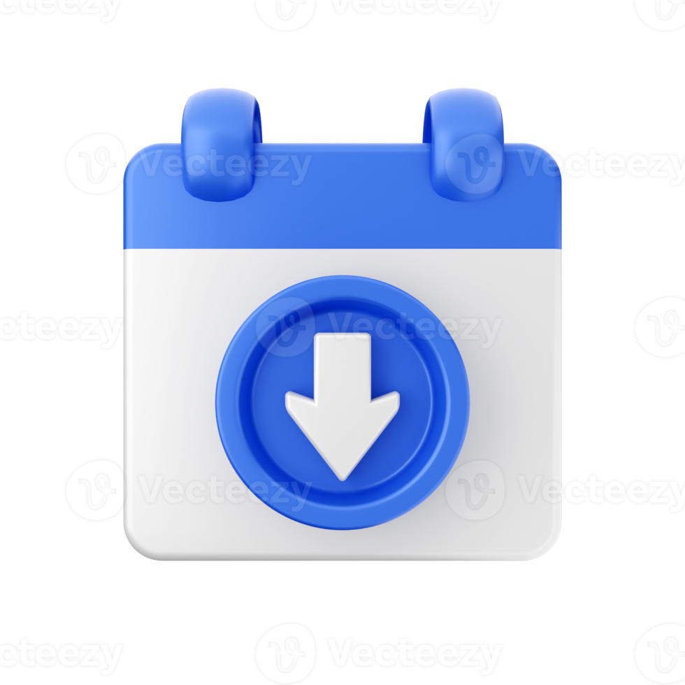 3d calendar date day schedule event icon illustration png