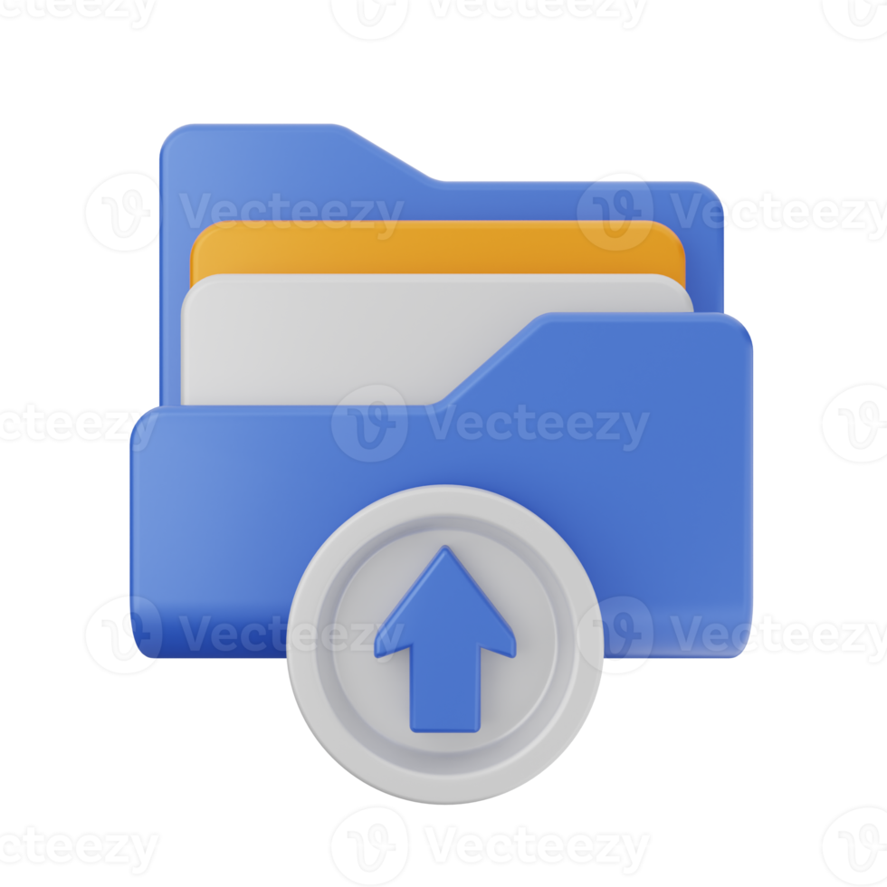 3d file folder icon illustration png