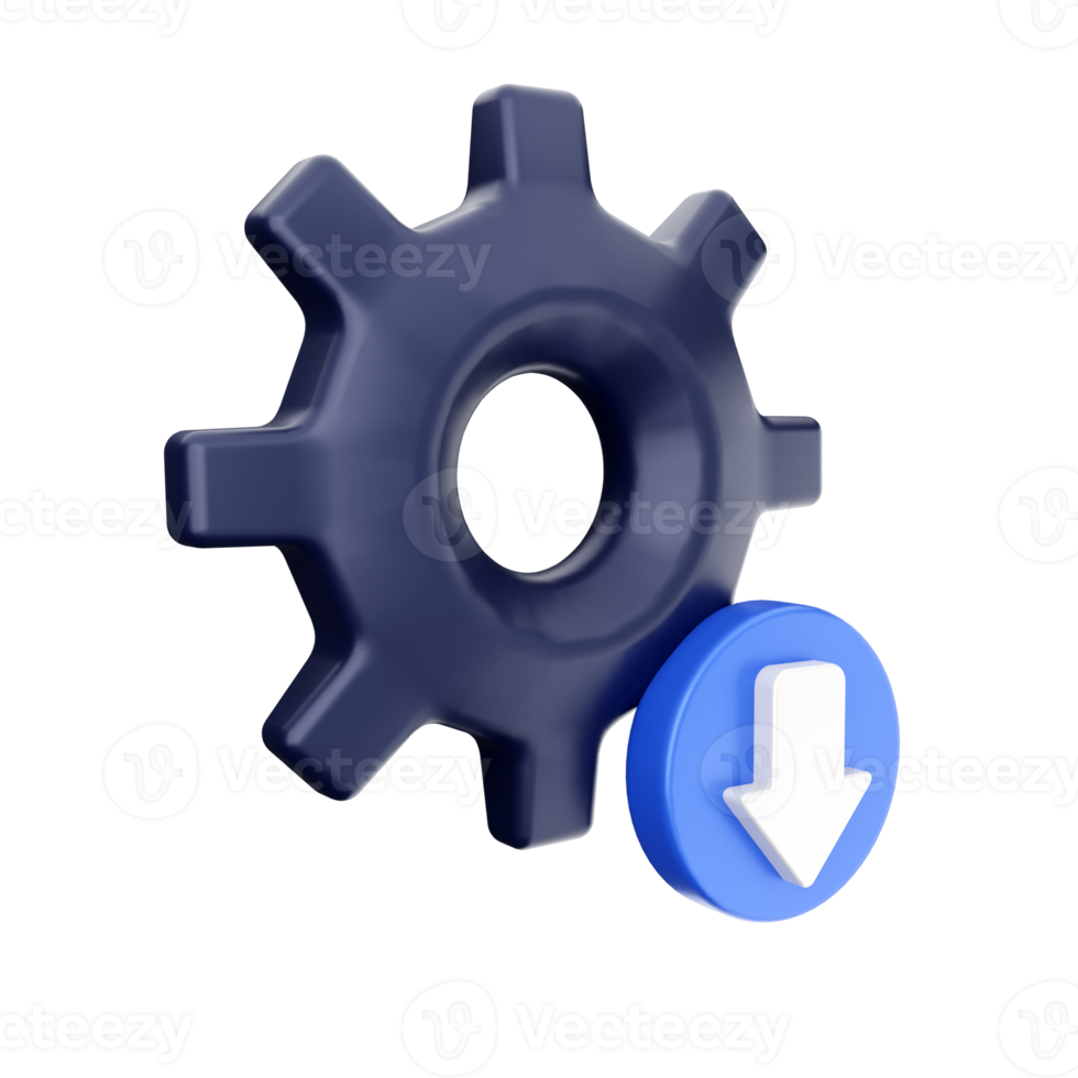 3d download icon illustration png