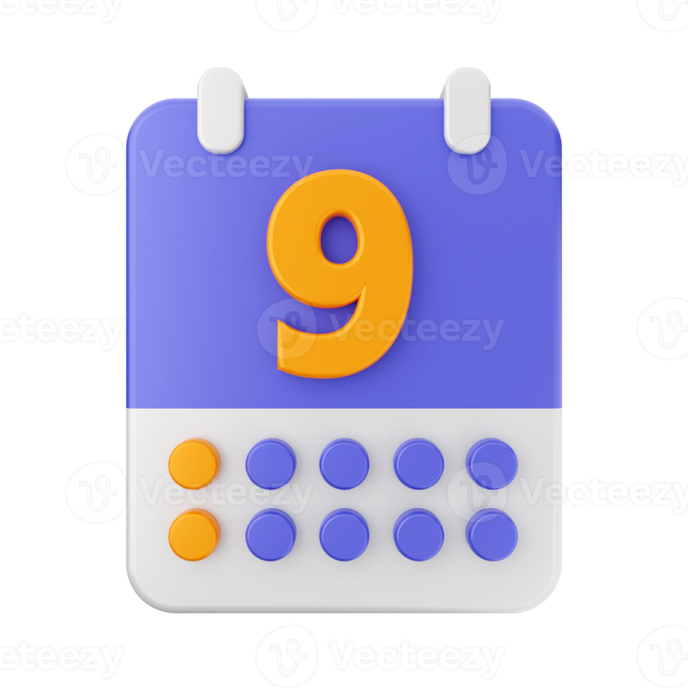 3d calendar icon illustration png