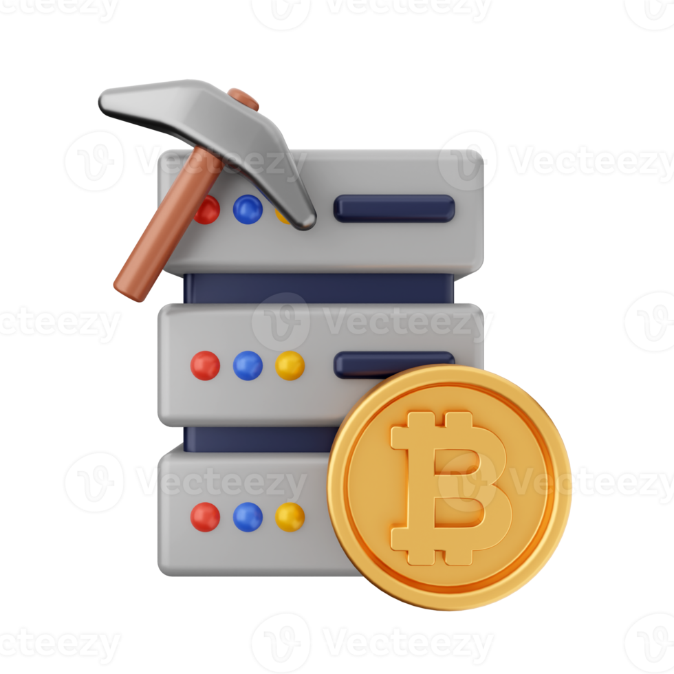3d bitcoin cryptocurrency icon illustration png