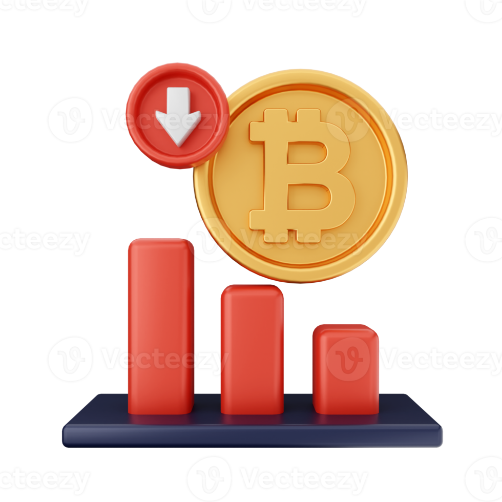 3d Bitcoin Kryptowährung Symbol Illustration png