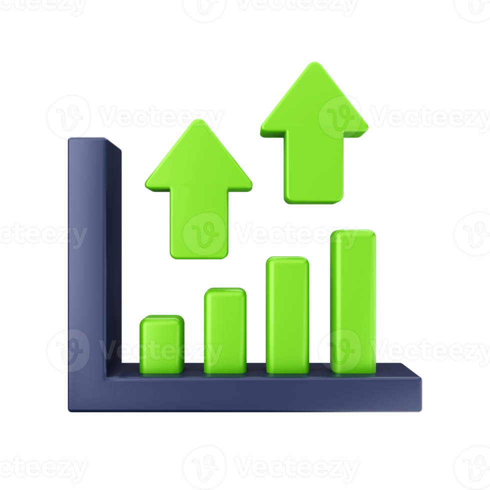 3d increase decrease money financial and business png