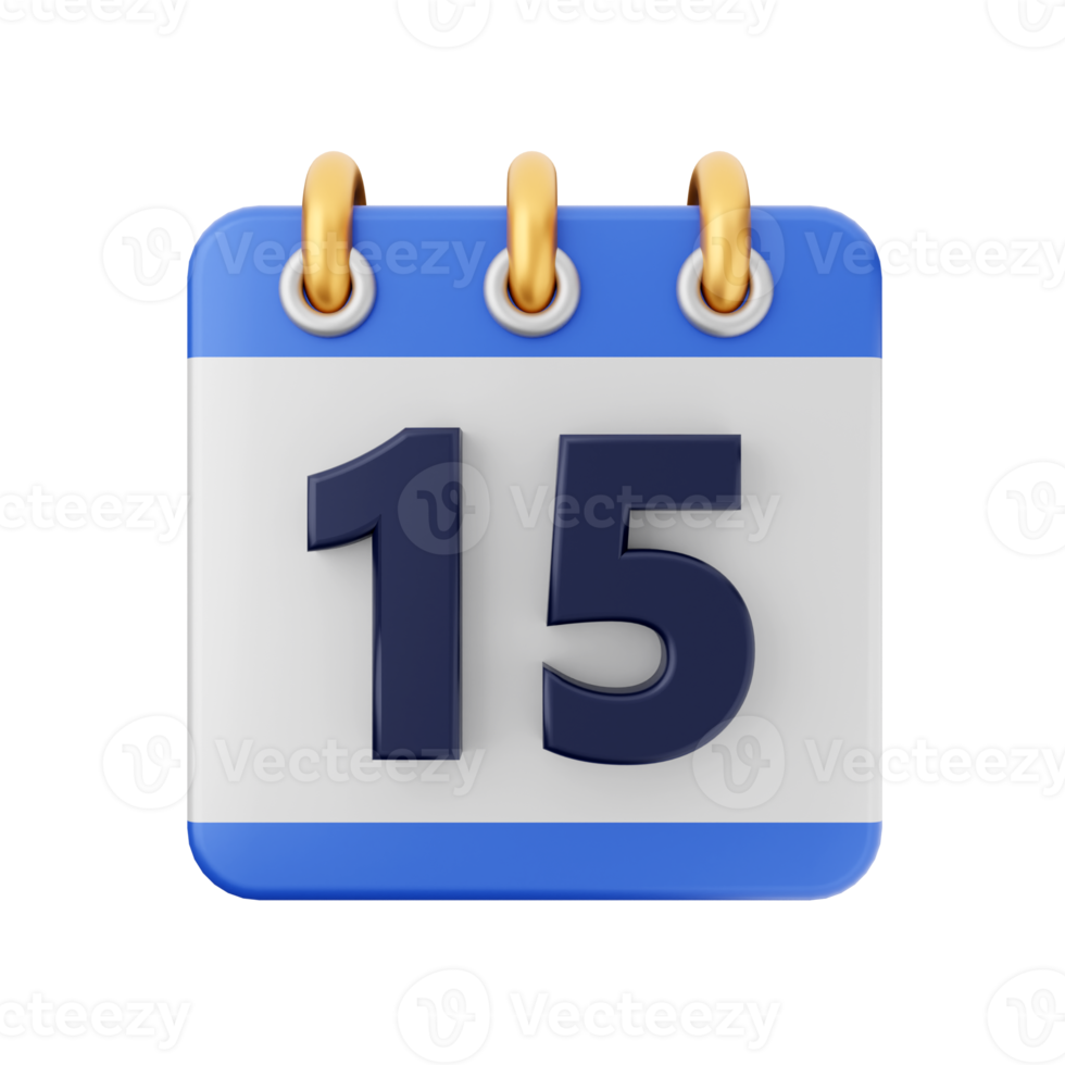 3d calendario icono ilustración png