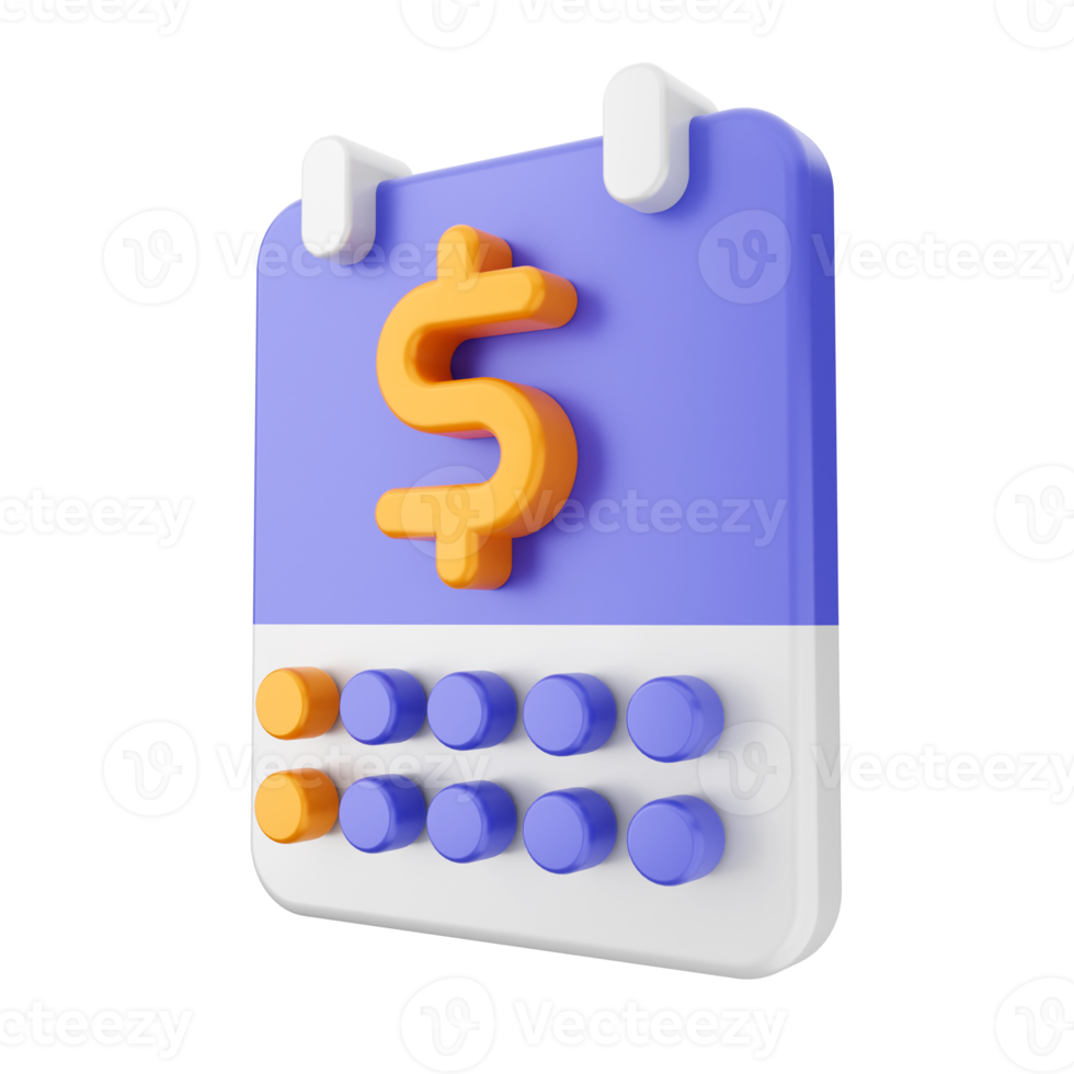 3d calendar icon illustration png