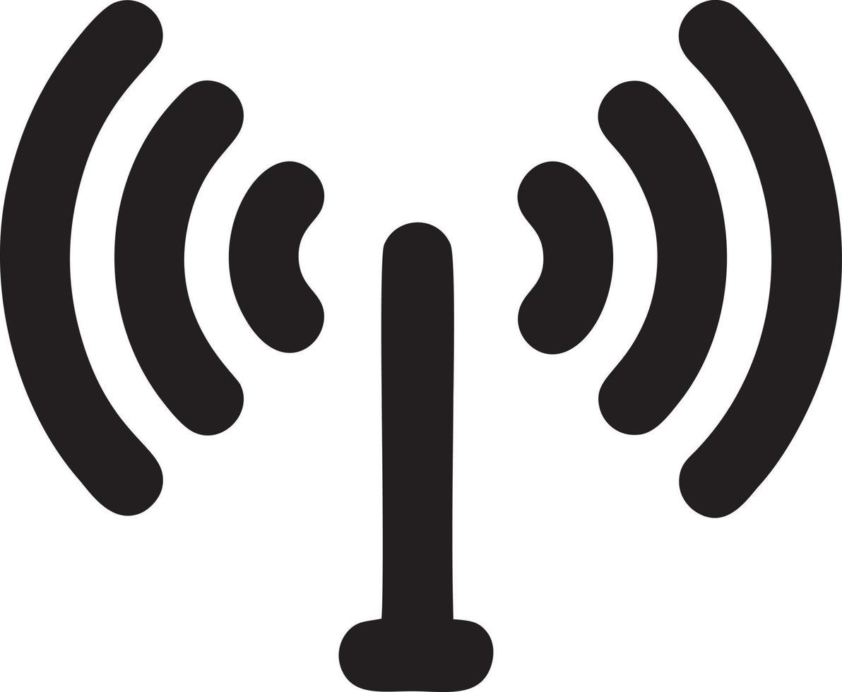 Signal communication information connection wireless icon symbol vector image, illustration of the network wifi in black image. EPS 10