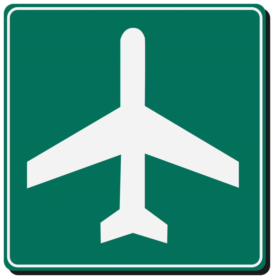 verde aeroporto placa png
