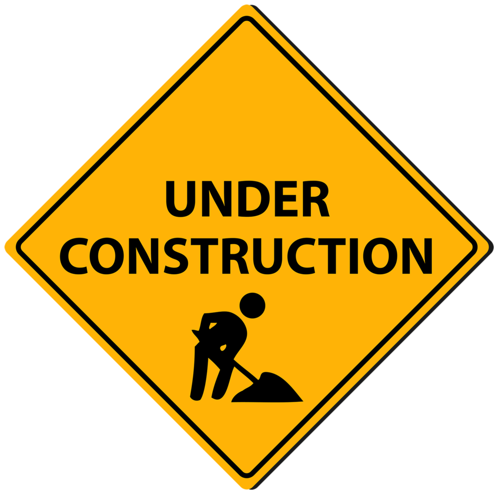 Triangle Under Construction Sign png