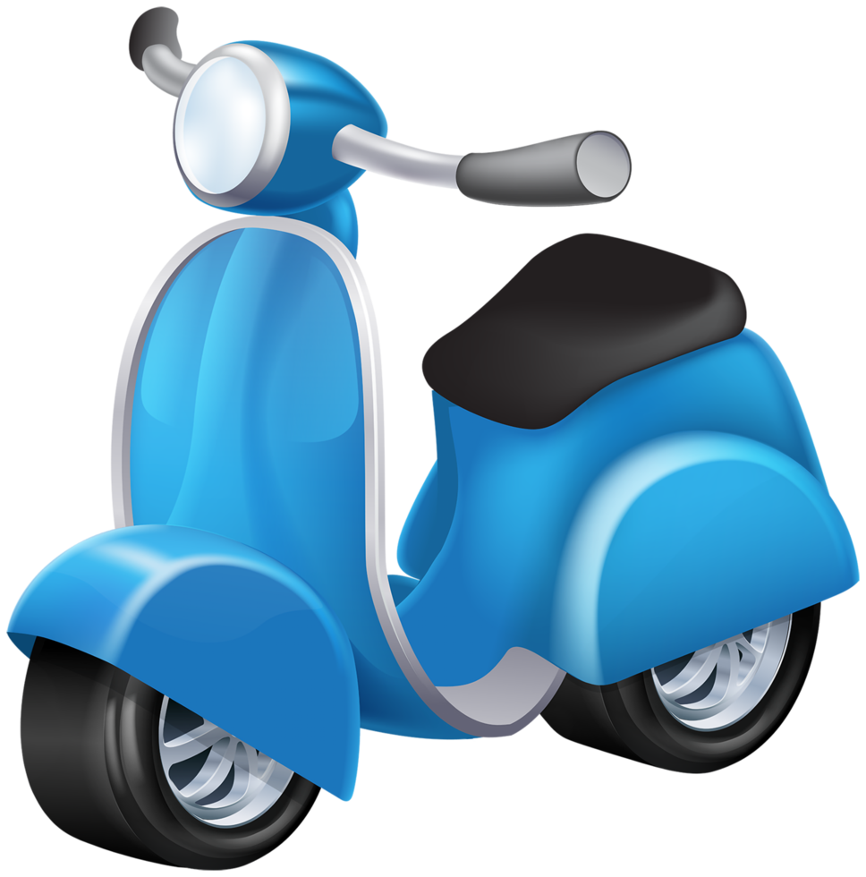 Blue Vespa Transportation png