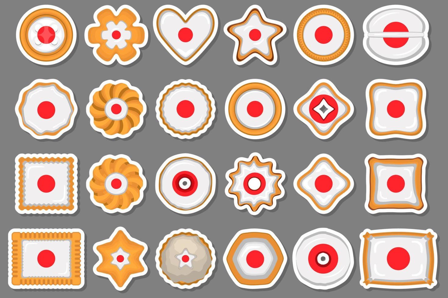 Homemade cookie with flag country Japan in tasty biscuit vector