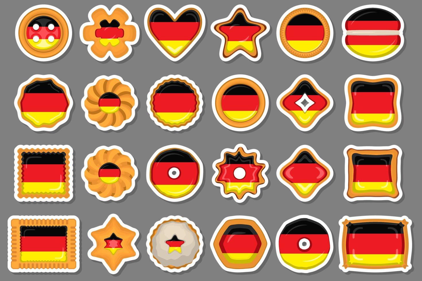 hecho en casa Galleta con bandera país Alemania en sabroso galleta vector