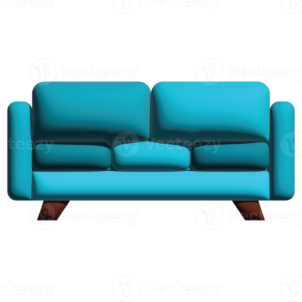 3d Illustration Couch im Hotel png