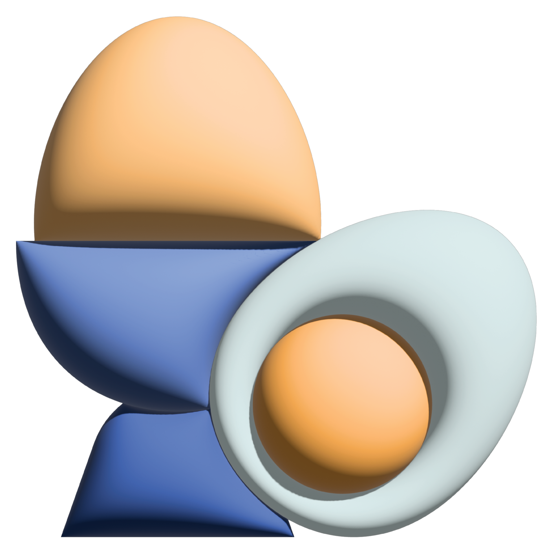 breakfast boiled eggs 3d illustration 23553459 PNG