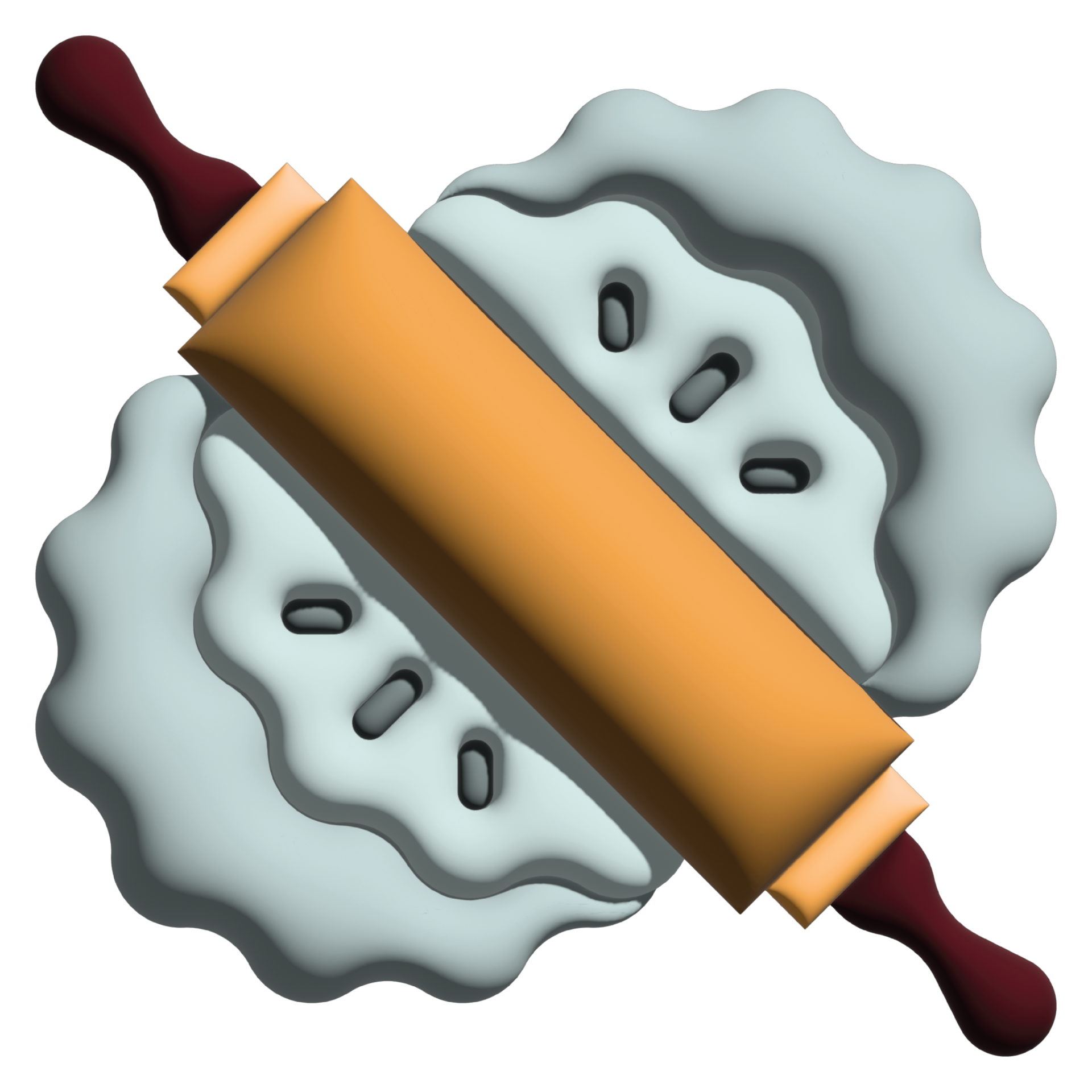 3D illustration rolling pin in kitchen set 22354138 PNG