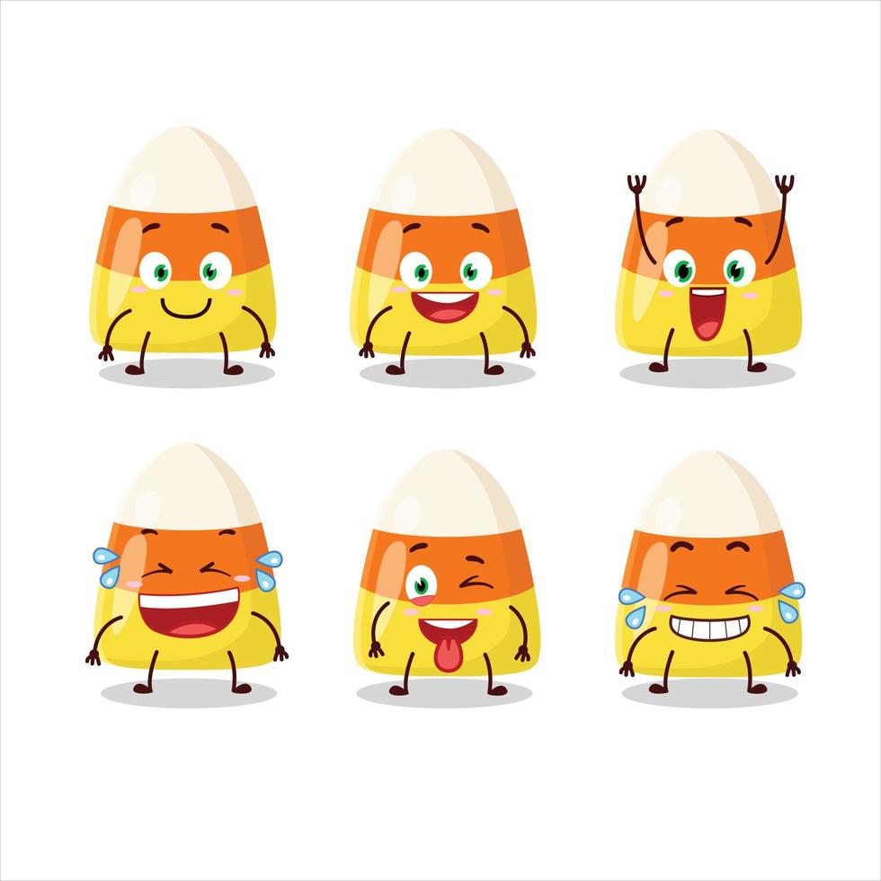 Cartoon character of candy corn with smile expression vector